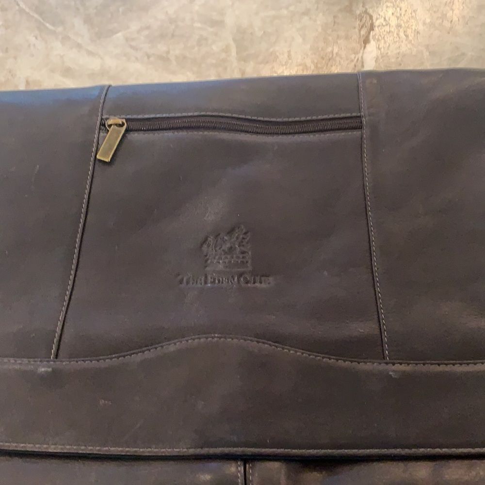All Leather Brown Computer Bag - Picture 5 of 12